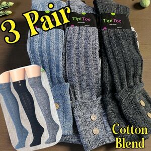 🌸3 Pair Over Knee/Knee Length Marled Socks